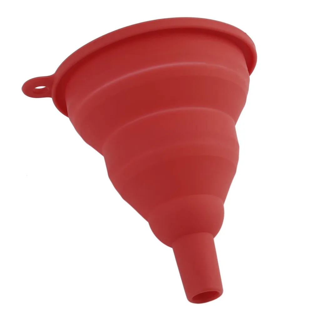 Protable Mini Silicone Gel Foldable Collapsible Style Funnel Hopper Kitchen Tool Practical Home Water Filler Tool