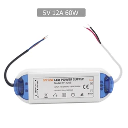 Universal LED Power Supply Adapter - AC to DC Lighting Transformer for Strip Lights (60W/72W/100W) (5V 60W)