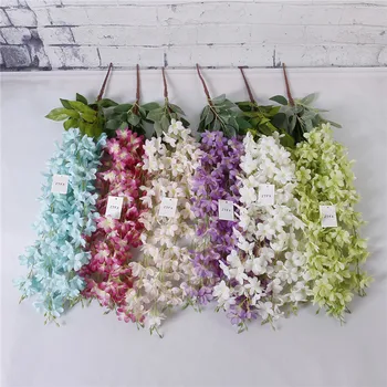 

Decorative Hanging Simulated hanging blue flower wedding condole flower decoration indoor air conditioning heating pipe