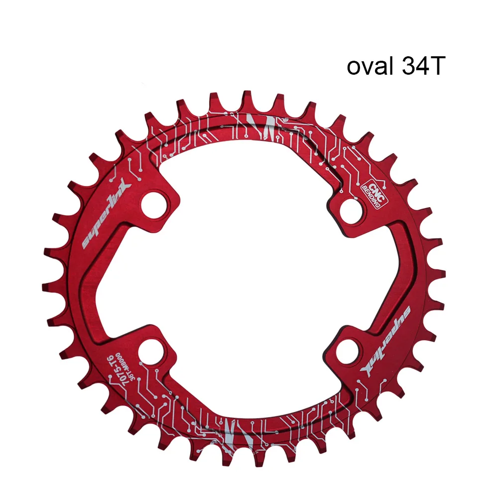 175 велосипедная кривошипная цепь 1x11s односкоростная 34T 36T цепь AL7075 для SHIMANO XT SLX DEORE M7000 M8000 велосипедный шатун - Цвет: 34T oval Chainring