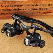 10x 15x 20x 25x Высокая мощность высокого качества светодиодный Лупа двойные очки с лупой объектив для изготовления часов и ремонта промышленности