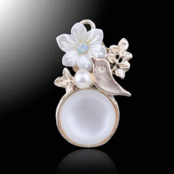 

Engood 2018New 100Pcs Resin Flower and Birdie Button/Pendants for DIY Hair Accessories and wedding pendant decoration HZ313