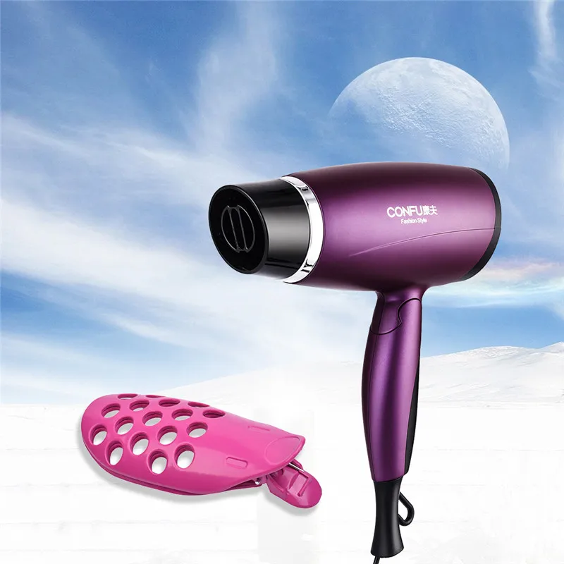 

New 1800W Foldable Hair Dryer Lager Power Hairdryer with 3 speed and 3 heat setting +Fringe Bangs Curler Hair Styling Tool S50