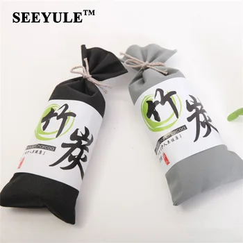 

1pc SEEYULE 100g Car Charcoal Bag Japanese Fashion Style Car Decoration Air Freshener Bamboo Bag for Car Home shoe cabinet