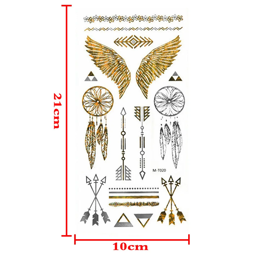 8PCS Beautiful Cute Water Transfer Tattoos Body Art Makeup Cool 3D Waterproof Temporary Tattoo Stickers For Girls Man Tatouage (24)
