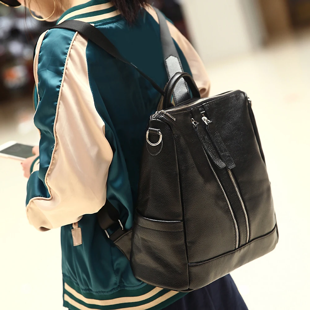 

Multifunction Casual School Bag Medium Size PU Leather Backpack Girl Daily Bag New Arrival Summer Backpack Women bolsa feminina