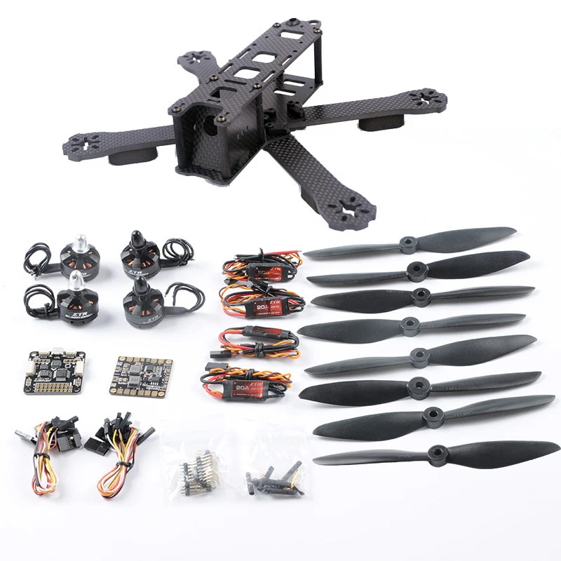 

3K Carbon Fiber 220mm QAV220 QAV-X DIY FPV Racign Drone with 20A ESC 2300KV Motor F3 Flight Controller in Stock