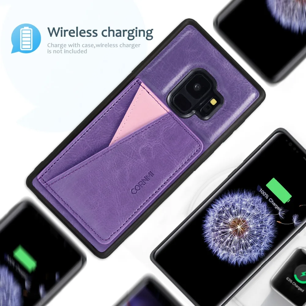CORNMI кожаный чехол для samsung S9 Чехол Многофункциональный молнии бумажник съемный чехол для телефона с отделениями для карманные деньги слот добавить ремешок