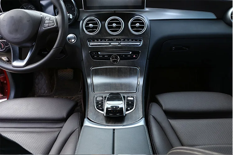 Для Mercedes Benz C GLC Class W205 2015-2017 дубовая древесина стильная центральная консоль панели