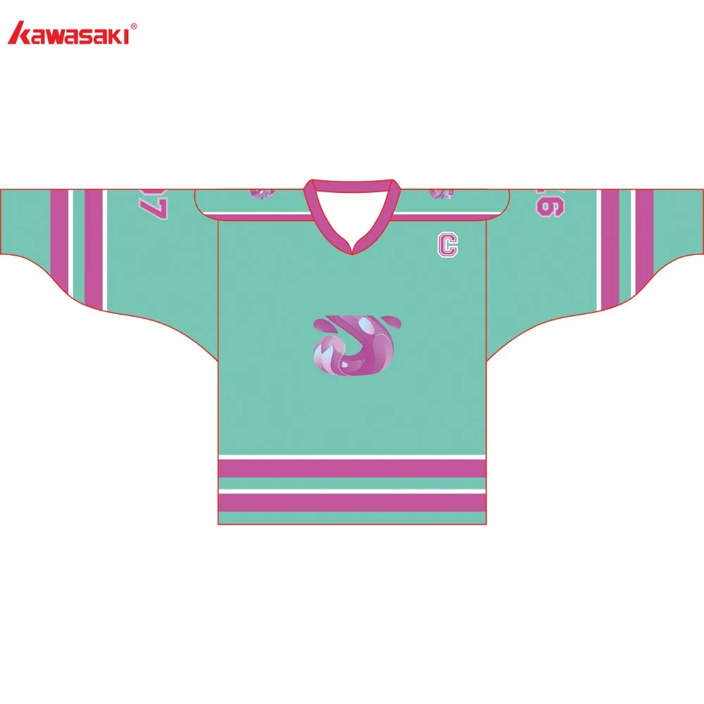 

Kawasaki Brand Unisex Ice Hockey Jersey Top American Green Color Custom Mens Training Hockey Shirts Jerseys
