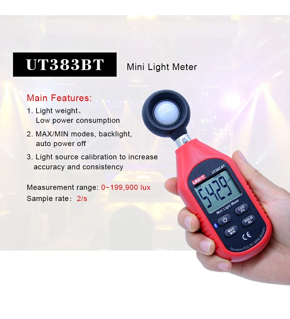 UNI-T UT333BT UT353BT UT363BT UT383BT цифровой измеритель влажности мини-анемометр светильник Люкс Цифровой измеритель звука