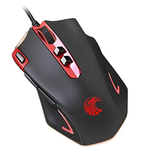  Professional Wired Gaming Mouse 8 Buttons 4000 DPI Optical Game Mice With Colorful LED Backlit For 