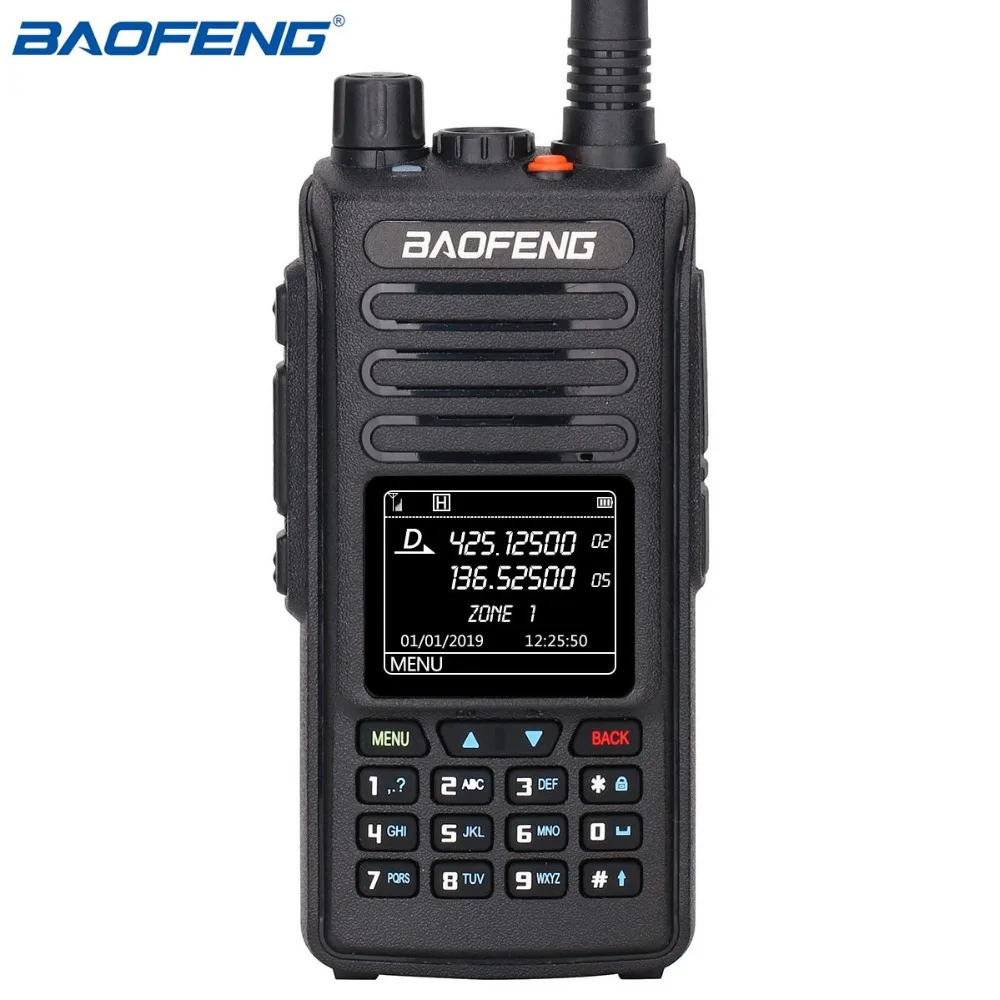 Портативная рация BAOFENG DM 1702 (GPS) DMR VHF UHF Dual Band 136 174 и 400 470 МГц два слота времени 1 2