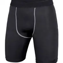 Профессиональный Бой сжатия лето бренд Для мужчин Jogger одноцветное тренажерный зал эластичные узкие облегающая фитнес узкие леггинсы шорты S-XXL