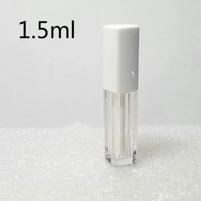 1.5ml White Тюбик для блеска для губ трубка 3 мл прозрачные флаконы под блеск для губ макет косметический контейнер блеск для губ Упаковка Мини Губная трубка 1,2 мл 50 шт - Цвет: 1.5ml White