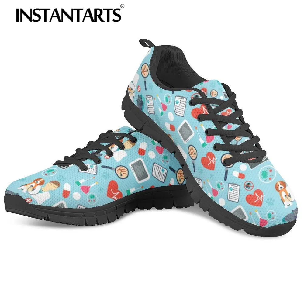INSTANTARTS Men's Air Mesh Shoes Nurse Sneakers Cute Cartoon Vet Surgeon Hospital Flat Shoes Print Breathable Shoes for Boy Male| | - AliExpress