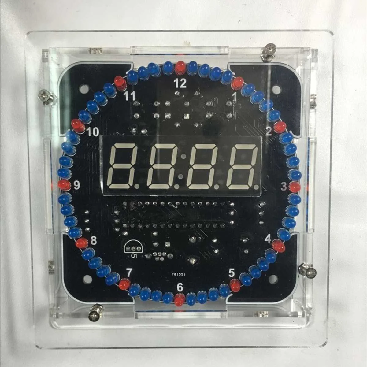 DIY светодиодный вращающийся Электронный температурный дисплей цифровые часы Обучающий набор инструментов вспомогательное оборудование таймер набор компонентов запчасти