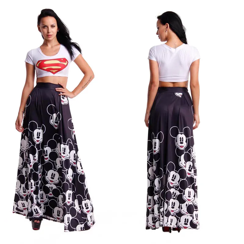 mickey mouse maxi skirt