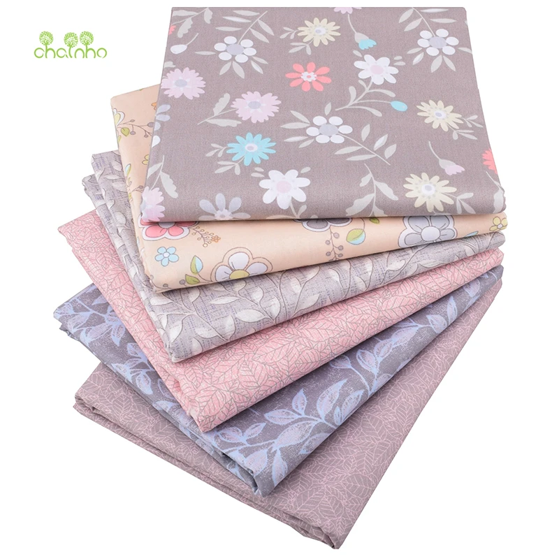 

Chainho,Floral Series, Printed Twill Cotton Fabric,For DIY Quilting Sewing Baby&Child Sheet,Pillow,Cushion Material,Half Meter