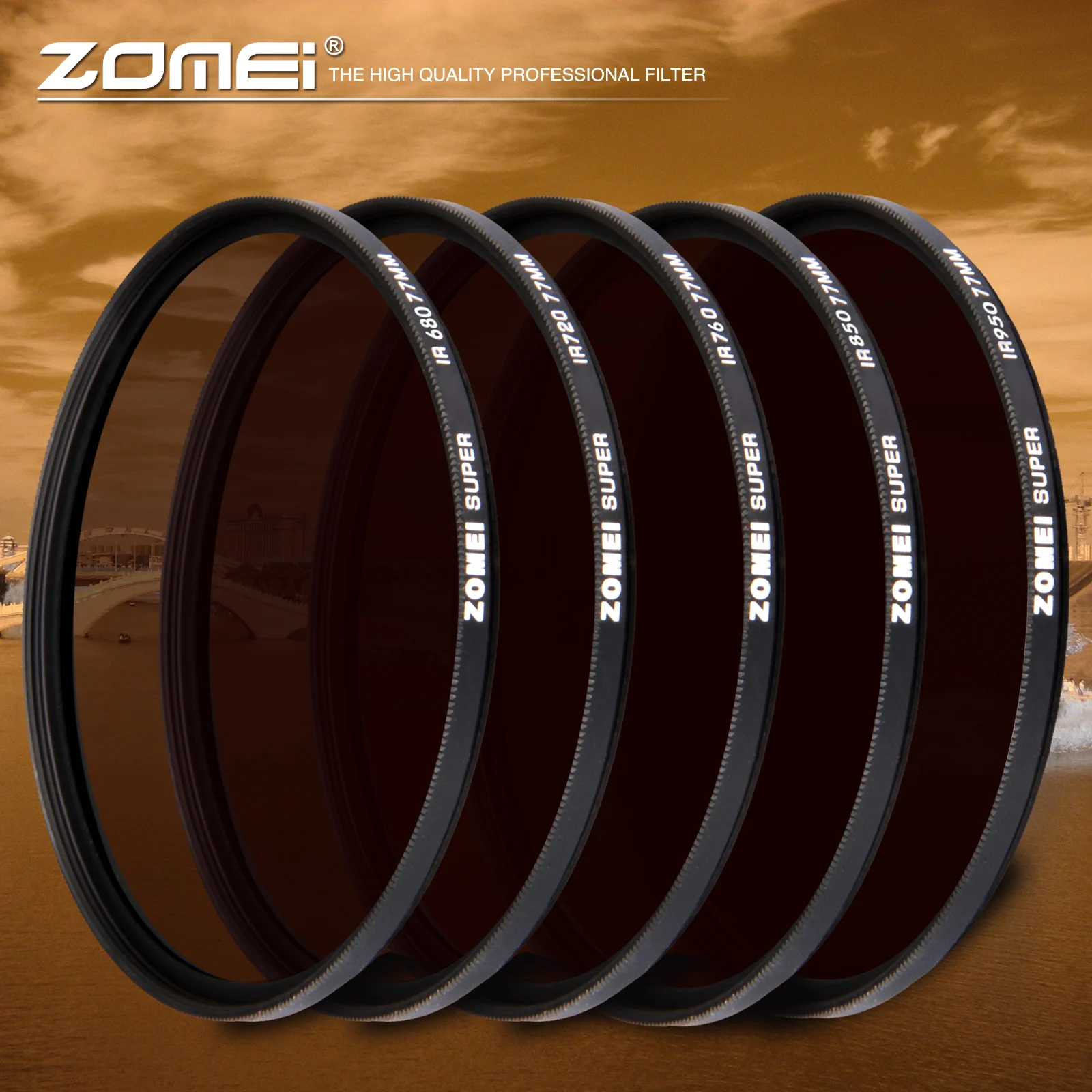 Инфракрасный ИК фильтр Zomei 680 нм 720 760 850 950 фотоаппарат SLR объектив камеры Nikon Canon