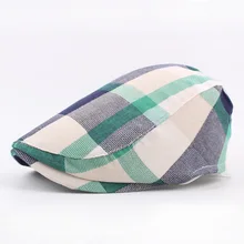 Унисекс Детские Классические полосатая Кепка дети плоские Кепки Newsboy утконоса шляпа шапки для вождения Регулируемый шерстяные береты для мальчиков и девочек