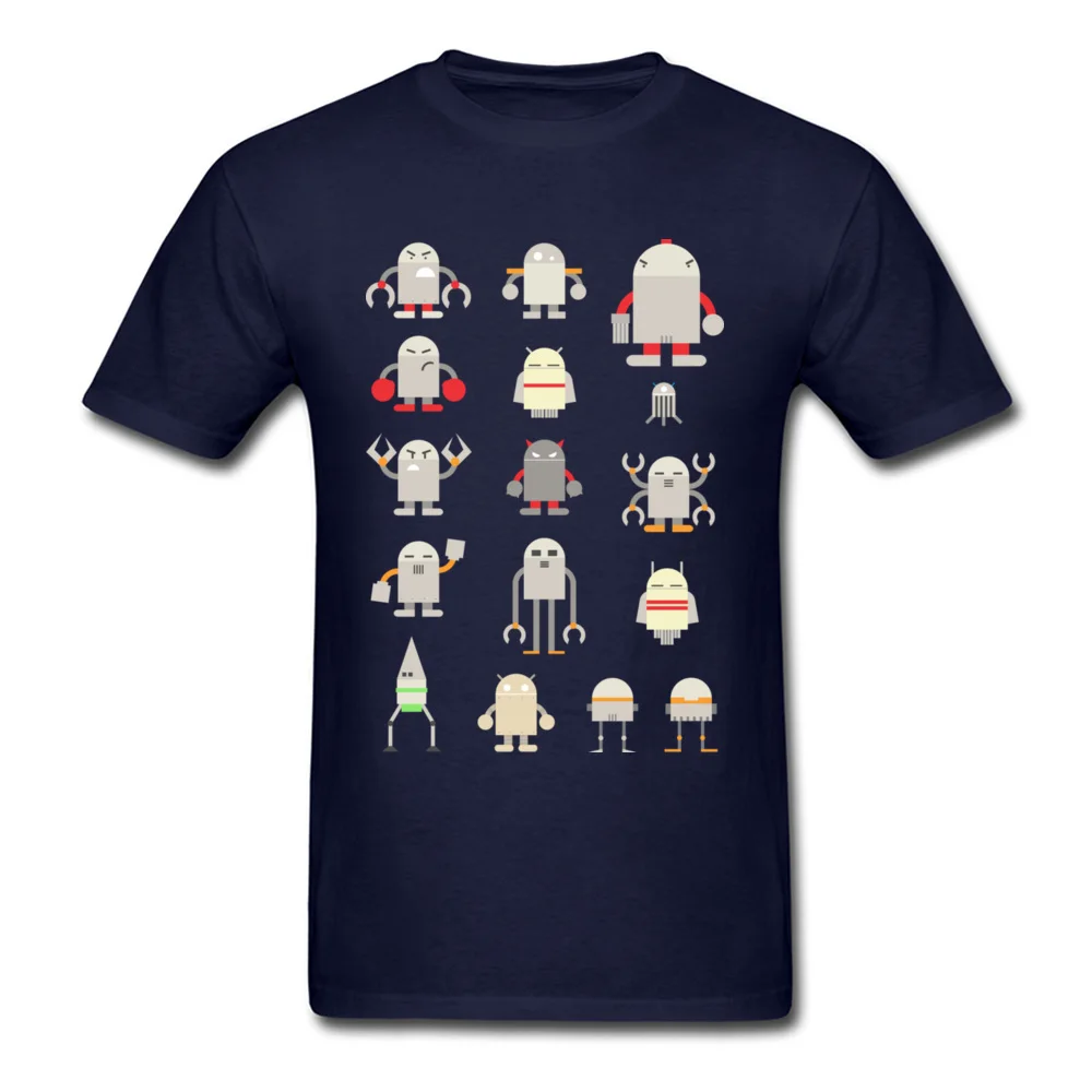 micro-bots Cotton Fabric Men Short Sleeve Tops Shirt Normal Summer/Autumn T Shirt Geek Tee-Shirt New Arrival Round Collar micro-bots navy