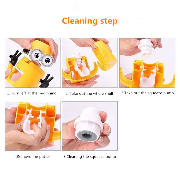 Child Cartoon Toothpaste Kid Creative Bathroom Accessories Washing three-in-one set Automatic Toothpaste