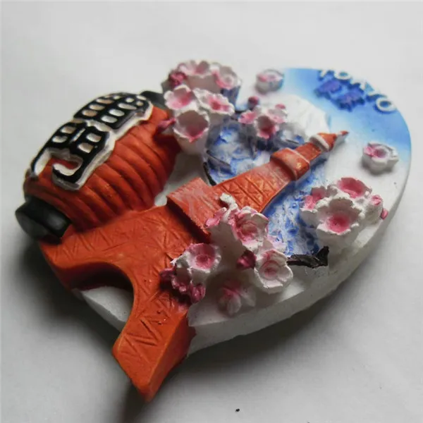 Japan Mt. Fuji Sumo Kimono Geisha Tourist Souvenir Figures Fridge Magnets - Sakura TV Tower 3