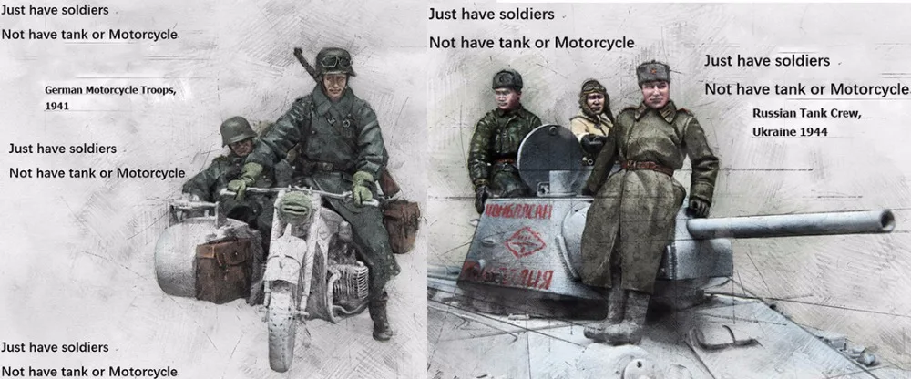 

New Unassembled 1/35 Russian Tank Crew and Troops include 5 Figures Resin Kit DIY Toys Unpainted kits