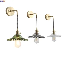 IWHD Nordic Retro Vintage Wall Lamp Beside Bedroom Bathroom Mirror Light Glass Copper Wall Sconce Edison LED Lampara Pared iwhd nordic retro vintage wall lamp beside bedroom bathroom mirror light glass copper wall sconce edison led lampara pared