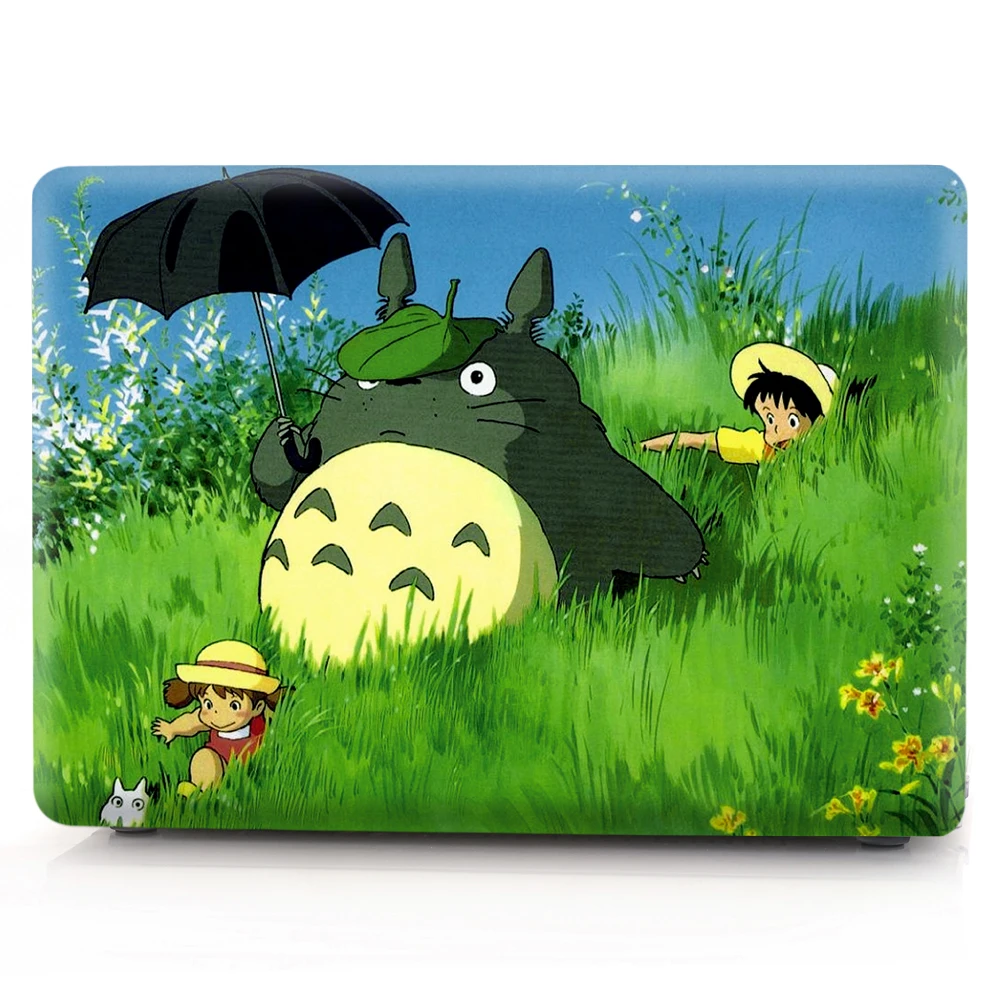 Чехол для ноутбука Totoro с цветной печатью для MacBook Air retina Pro 11 12 13 15 для MacBook с сенсорной панелью New Air 13 New Pro13 15