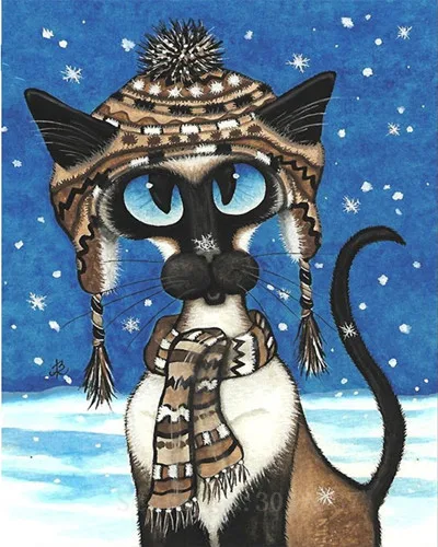 

Diamant Diy Diamond Painting Cross Stitch Wearing Hats And Scarves For Dog Needlework Diamond Embroidery Full Diamond Decorative