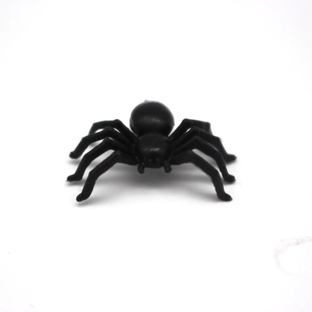 50 шт. Новая мода пластик черный паук трюк игрушка Хэллоуин дом с привидениями реквизит украшения Рождество подарок на день детей
