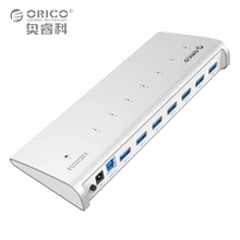 ORICO H73-SV концентратор USB 3.0 5 Гбит Алюминий 7 Порты USB разветвитель с 12 В 2.5A Адаптеры питания для портативных ПК macBook