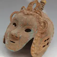 Старинная Бронзовая Античная медь украшения Общий шлем из меди шлем античный подарок в античном стиле коллекция