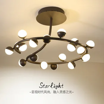 

Modern White / Coffee Metal Led Pendant Light Living Room Minimalism Led Pendant Lamp Lustre Lamparas Round Drop Light