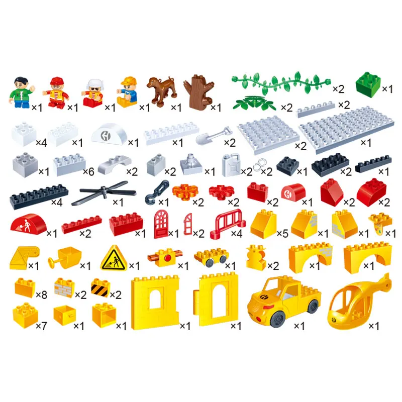 BanBao City Building series Construction site trucks crane Engineer tool Larger Particles Bricks Building Blocks models For Kids