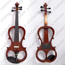4/4 полный Размеры электрический Скрипки мощный звук тихий Высокое качество#5 темно-красный
