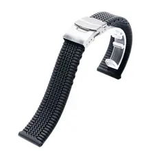3 Estilos Sports Watch Band 20mm 22mm 24mm Fivela de Aço Cinta Macia da Borracha de Silicone Pulseira Pulseira de Pulso assista acessórios