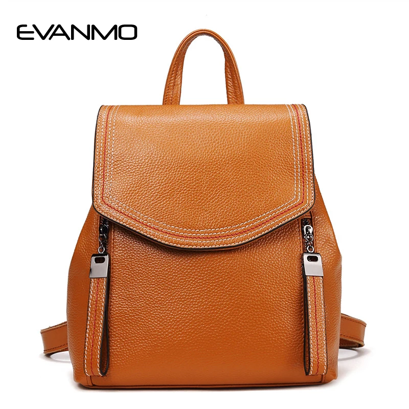 2019 HOT Cow Leather Women Backpack High Quality Genuine Backpacks for Teenage Girls Female Shoulder Travel Bag | Багаж и сумки