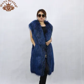

Fox coat fox fur coat woven spring and autumn fashion commuter trend natural fur ladies vest jacket DIANA WINTER2019