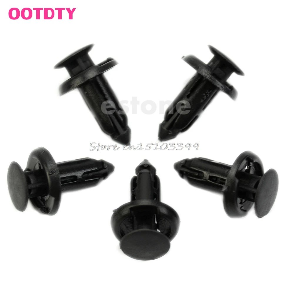 

50Pcs 8mm Hole Black Plastic Rivet Car Door Push Clip for Toyota G08 Drop ship