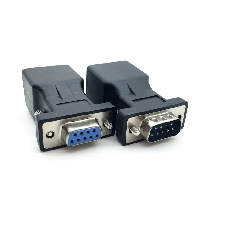 DB9 RS232 Male/Female to RJ45 Female Adapter COM Port to LAN Ethernet Port Converter usb rs232 adapter