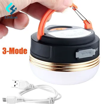 

USB Charging Magnet LED Camping Flashlight Hiking Fishing Lamp Built-in Battery Ultra Bright Lantern With Power Bank Function