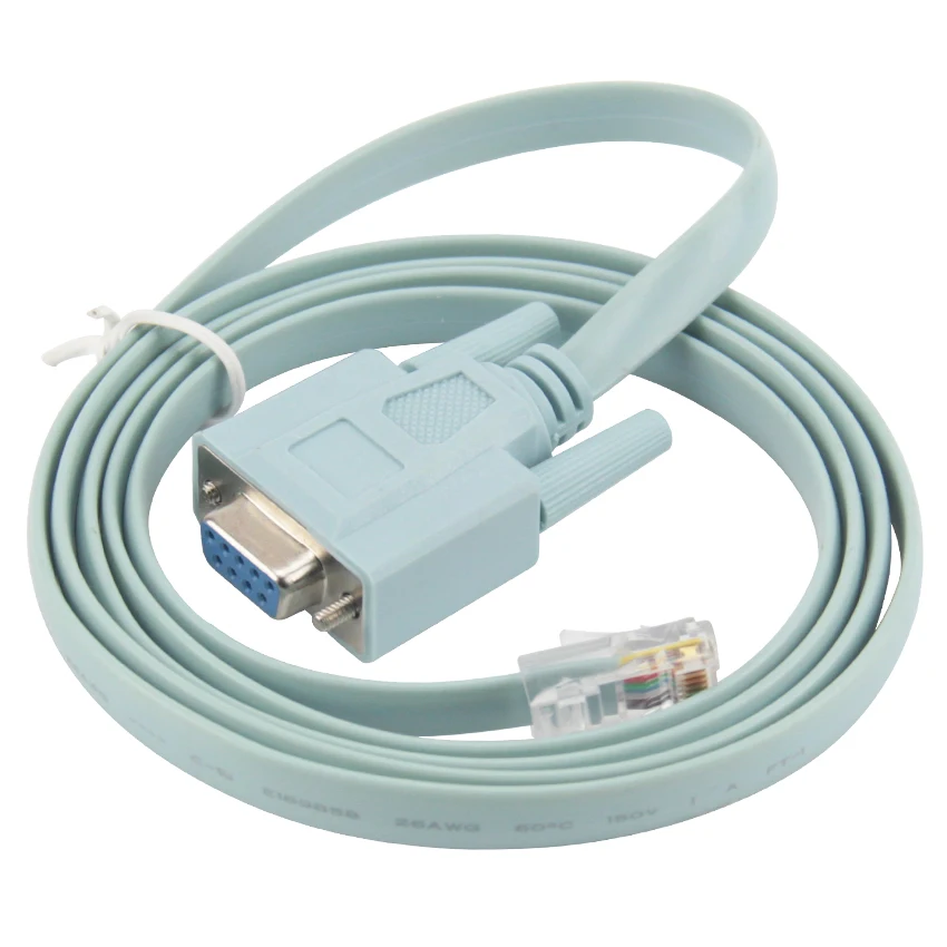 DB9 to RJ45 Connector Network Cable for Cisco Switch Router Blue Serial