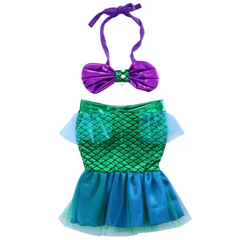 

New Sequins Newborn Toddler Baby Girls Kids Halter Top+ Mermaid Tail Lace Skirt Dress Outfits Sunsuit Summer Costume 2PCS Set