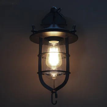 

coffee salon studio dock wall lights personality retroLoft iron industry retro wall lamp Pastoral Fashion dining room zzp