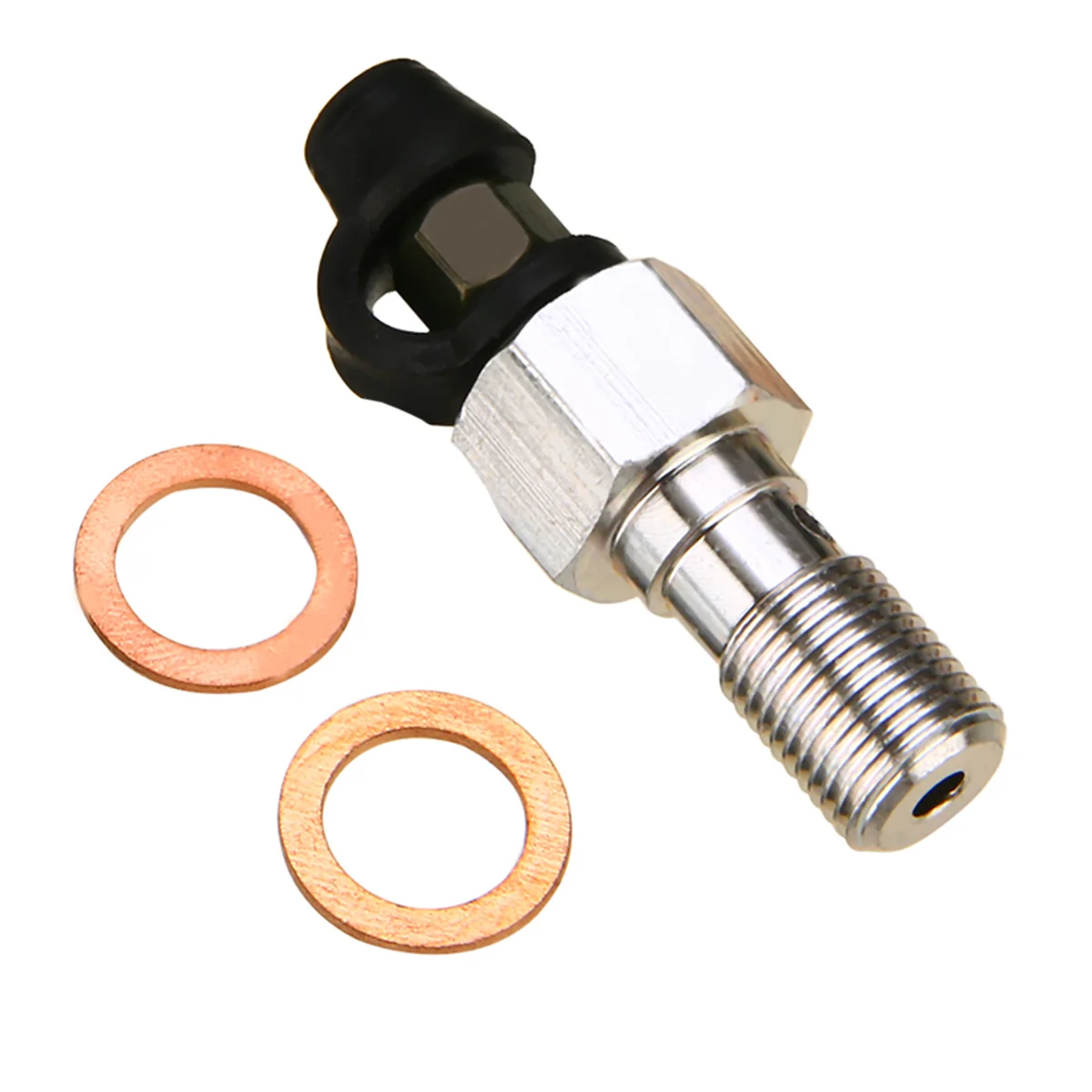 

1PC Motorcycle Steel Brake Caliper Bleed Screw High Quality Nipple w/Banjo Bolt M10x1mm