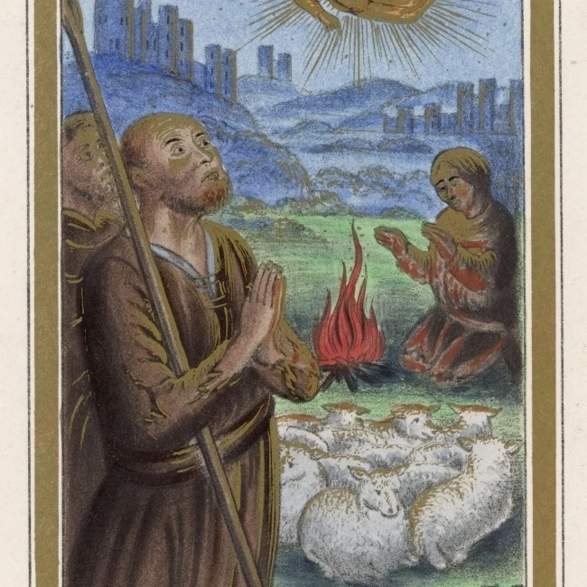 Shepherds Told Of Birth Poster Print By Mary Evans Picture Library (18 X 24)