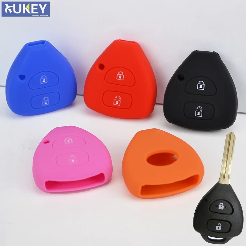 Силиконовый чехол для дистанционного ключа Toyota Corolla Rav4 Yaris Auris Hilux Vitz Vios Camry